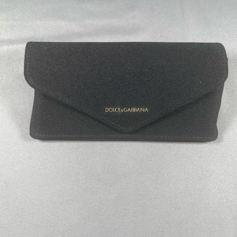 Dolce & Gabbana Black Sunglasses Envelope Case with Gold Logo